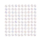 PERŁY SAMOPRZYLEPNE 8MM 100SZT OPALESCENT WHITE