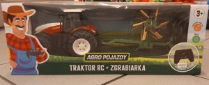 TRAKTOR RC+ZGRABIARKA/CZERWONY /0303