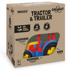 WADER GIGANT TRAKTOR Z PRZYCZEP Ą 66100