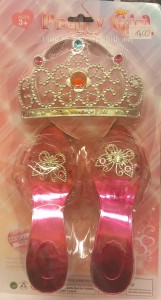 PANTOFELKI RÓŻOWE+DIADEM/7385 