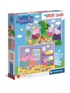 PUZZLE 2X20 ŚWINKA PEPPA 