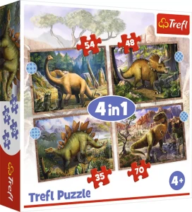 PUZZLE 4W1 DINOZAURY 
