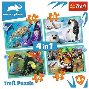 PUZZLE 4W1 ZWIERZĘTA 34382 